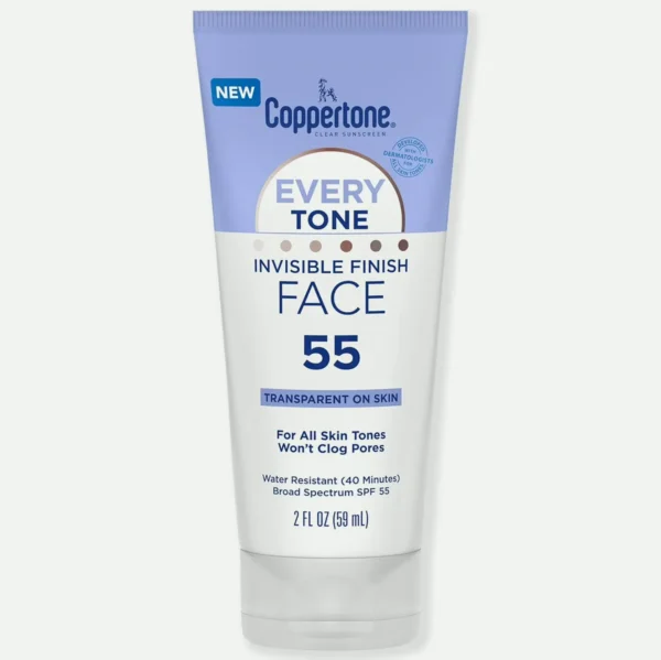 Sunblock Facial Sunscreen 55, Clear Look, 2 Fl Oz