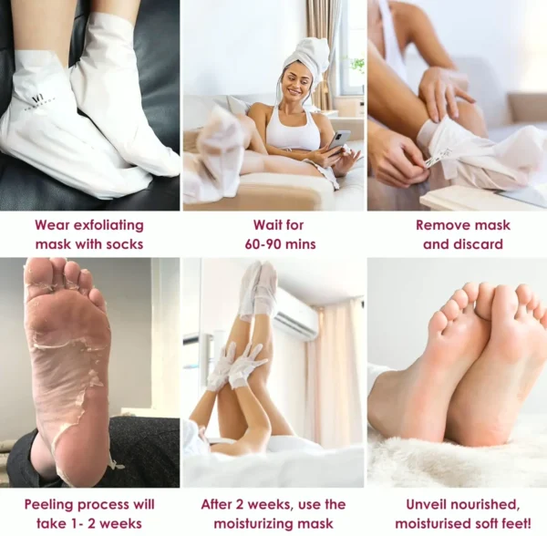Feet Mask Set (Bundle of 8) - Exfoliating & Moisturizing