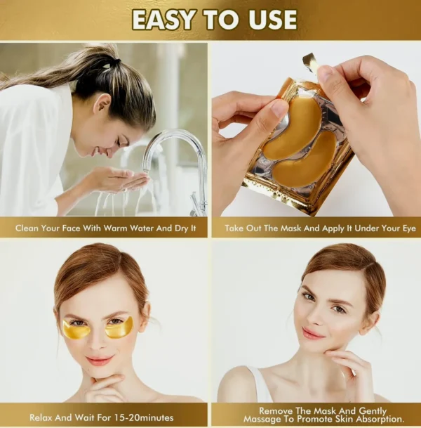 Golden Under Eye Patches with Amino Acids - 20 Sets