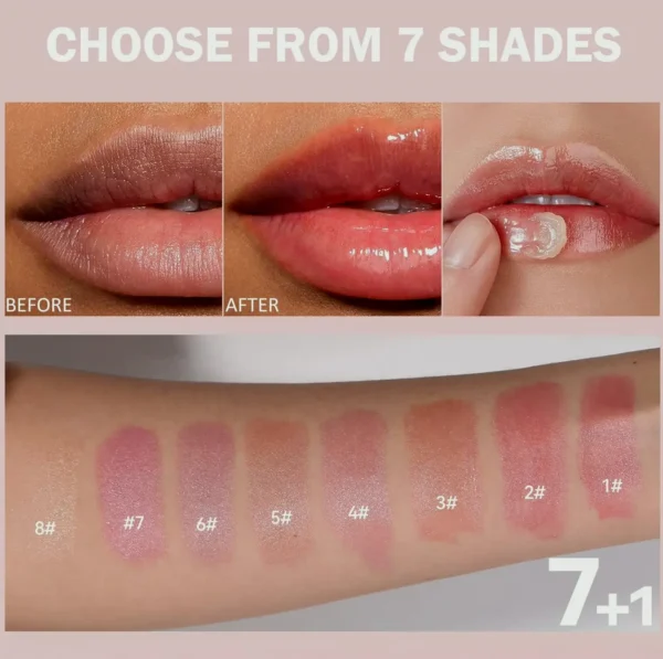 Colored Lip Balm Set - Hydrating, Glossy Finish, 8 Colors