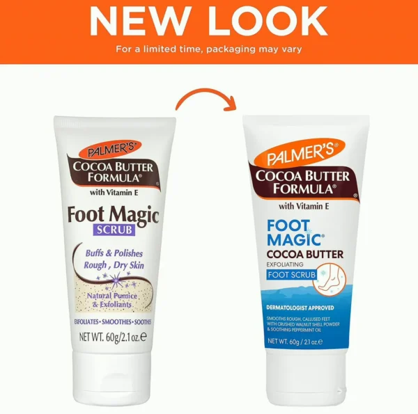 Palmer's Brand Cocoa Butter Foot Care Exfoliator including Vitamin E for Dry Feet