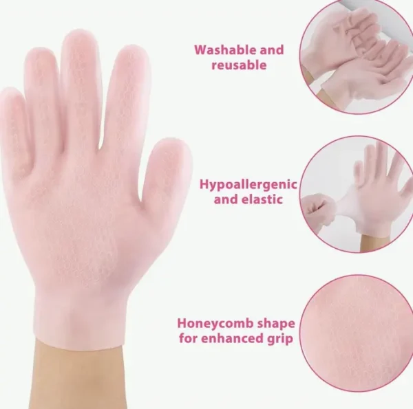 Hydrating Booties & Handwear Kit with Silicone Aloe Pink
