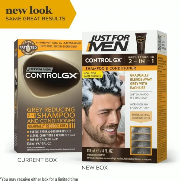 Just for Men GX Control Grey Reduction 2-in-1 Hair Wash & Conditioner