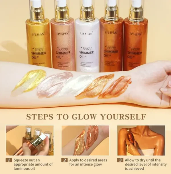 Shimmer Body Oil Skin Highlighter Makeup Glow