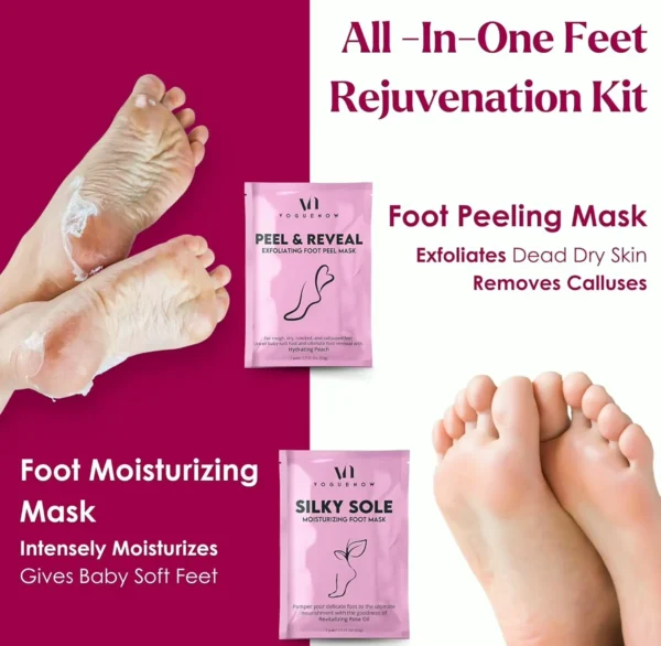 Feet Mask Set (Bundle of 8) - Exfoliating & Moisturizing