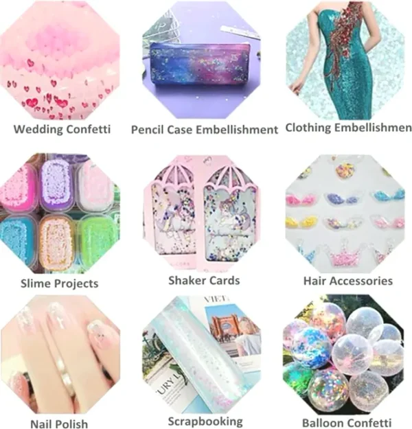 100-gram Sparkle Hollow Star Confetti for Crafts