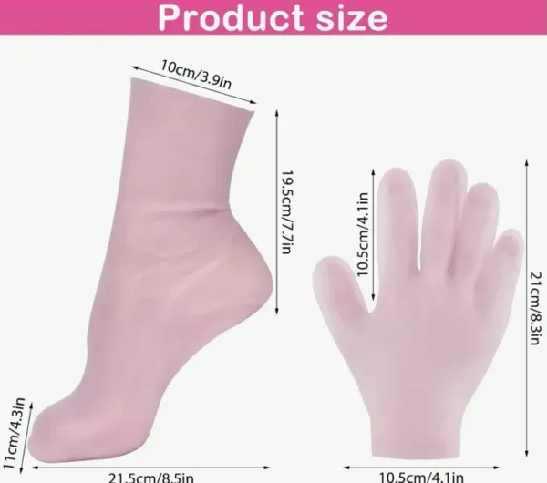 Hydrating Booties & Handwear Kit with Silicone Aloe Pink