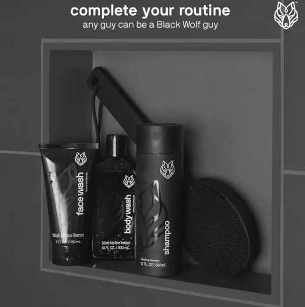 Black Wolf Carbon Dust Body Wash Guys - 10 Fl Oz