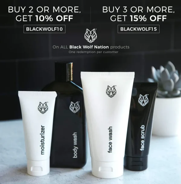 Black Wolf Carbon Dust Body Wash Guys - 10 Fl Oz