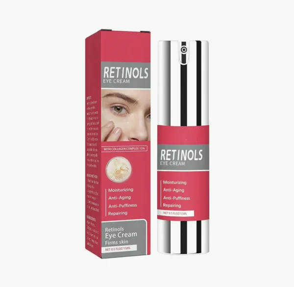 Retinol Eye Cream with Hyaluronic Acid & Collagen - Anti-Aging Formula for Fine Lines, Hydration