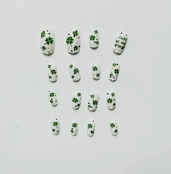 24 Set St. Patrick's Day Glue-On Nails for Women