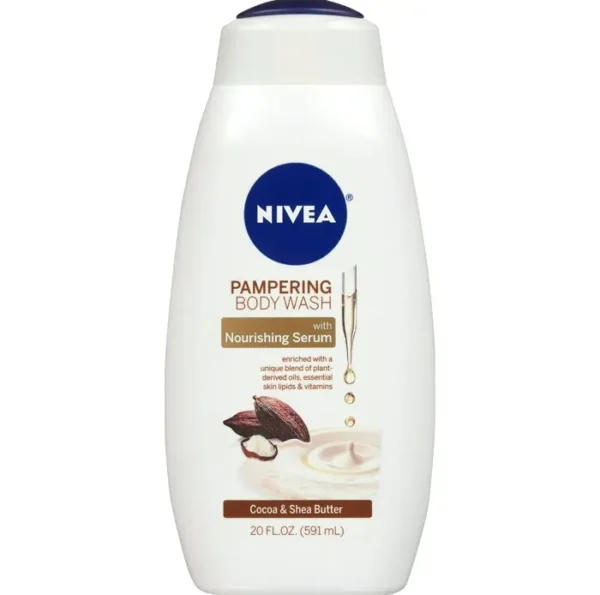 Nivea Cocoa and Shea Butter Body Wash with Nourishing Serum, 20 Fluid Ounces