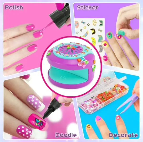 Kids Polish Kit with Dryer & Art Decor