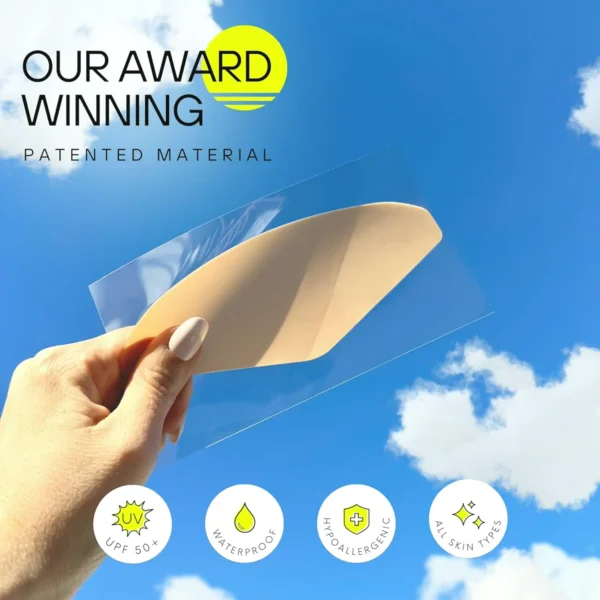 Reusable and Durable Silicone-based Sun Protection Strips for Forehead and Neck