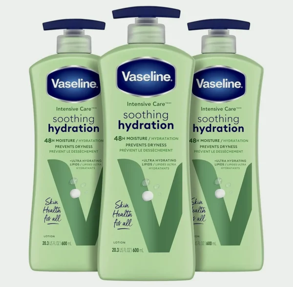 Vaseline's Intensive Care Moisturizing Lotion with Aloe (20.3 fl oz, Pack of 3)