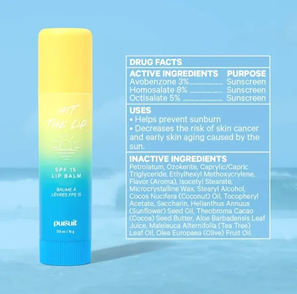 Chase Hit the Mouth SPF 15 Lip Balm, Hydrating Sun Care with Karité Butter