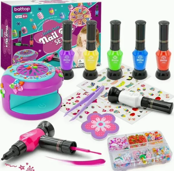 Kids Polish Kit with Dryer & Art Decor