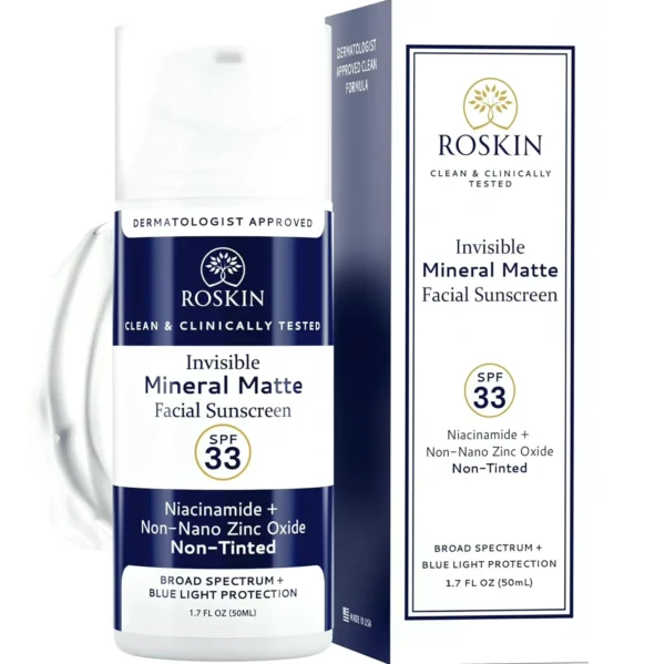 Roskin's Clear Mineral Sunblock for Skin with SPF33