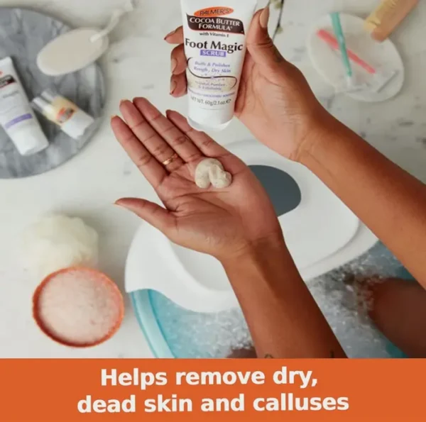 Palmer's Brand Cocoa Butter Foot Care Exfoliator including Vitamin E for Dry Feet