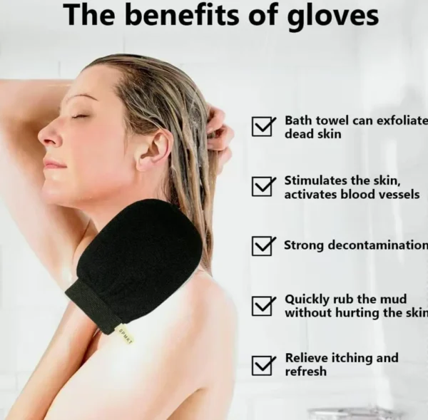 Korean Exfoliating Mitts 2Pcs - Thorough Skin Scrubber Gloves